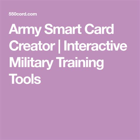 army smart card creator software|Military Software .